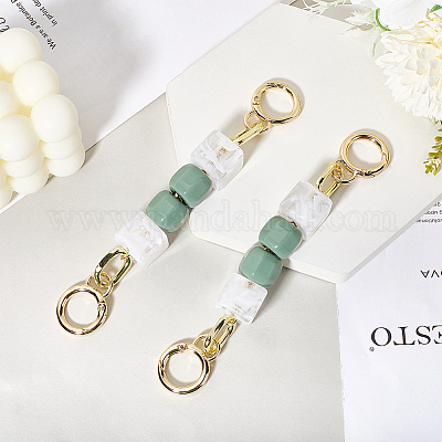 2 шт. квадратные цепочки для сумок из смоляных бусин&nbsp;PURS-GF0001-07A-1