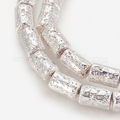 Гальванические бусины из натуральной лавы G-P400-03S-1