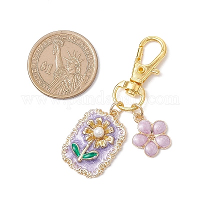 3 шт. подвеска из эмалевого сплава и пластикового жемчуга HJEW-JM04436-1