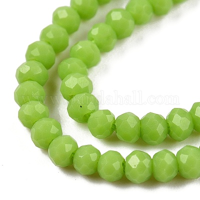 Непрозрачные сплошные цветные стеклянные бусины EGLA-T021-02F-1