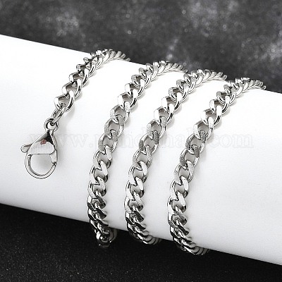 Мужские ожерелья из нержавеющей стали 304 с панцирной цепочкой STAS-O037-57P-1