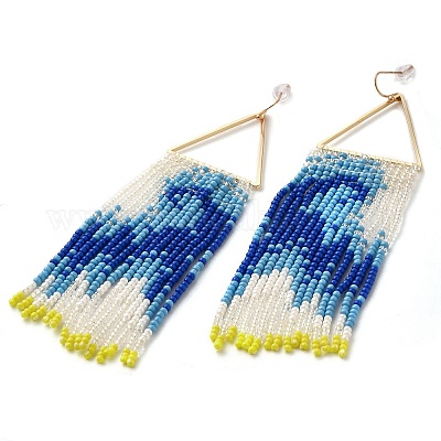 Серьги-люстры из латуни в стиле бохо EJEW-D105-01C-1