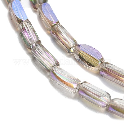 Стеклянные бусины с гальваническим покрытием  EGLA-P064-01A-HR02-1