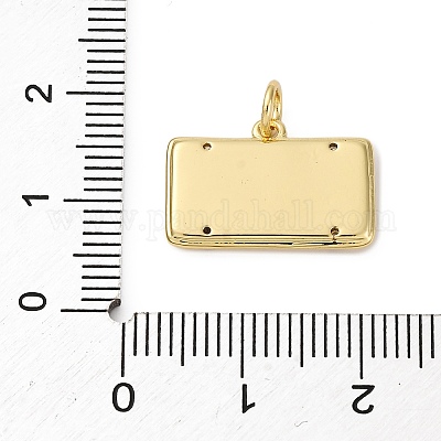 Латунные микро проложить кубического циркония подвески KK-P308-36G-1