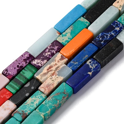 Синтетические окрашенные нити императорской яшмы G-D077-C01-13-1