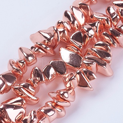 Гальванизировать немагнитных синтетический гематит бисер пряди G-K250-03A-RG-1