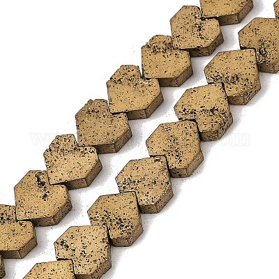 Гальванические бусины из натуральной лавы G-K388-04A-09-1