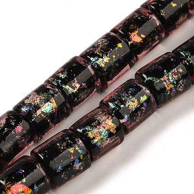 Нити стеклянных бусин из дихроичной фольги ручной работы DICH-U001-09I-1