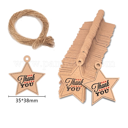 Étiquettes-cadeaux suspendues en papier étoile sur le thème de Thanksgiving PAAG-PW0001-156-1