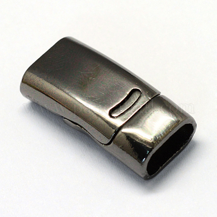 Alloy Magnetic Clasps with Glue-in Ends X-PALLOY-R089-06B-1