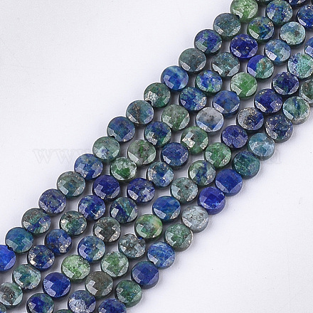 Chapelets de perles en chrysocolle et lapis lazuli naturelles G-S354-41-1