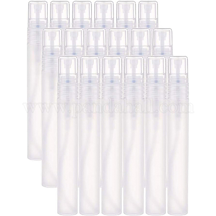 Benecreat 24 confezione da 10 ml mini flaconi spray da viaggio per atomizzatore bianco ricaricabile bottiglia di plastica con tappo della testa della pompa per i viaggi MRMJ-BC0001-44-1