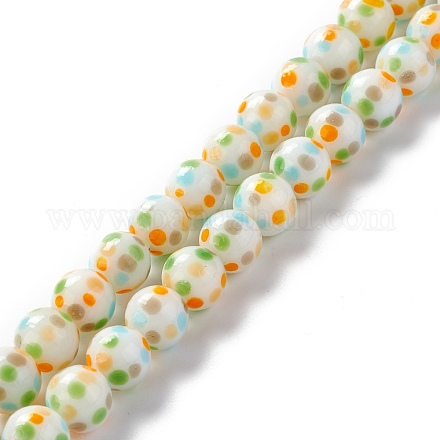 Chapelets de perles vernissées manuelles LAMP-D015-11A-1