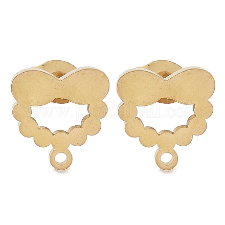 Фурнитура для сережек-гвоздиков из нержавеющей стали 304 с ионным покрытием (IP) STAS-I206-127G-1