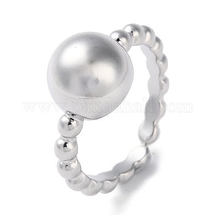 Латунное кольцо на палец для женщин с покрытием стойки RJEW-K247-07P-1
