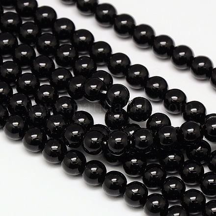 Eco-Friendly Round Baking Paint Glass Beads Strands HY-A003-6mm-RV40-1