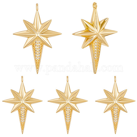 10шт латунные подвески с микропаве и кубическим цирконием KK-BBC0018-47-1