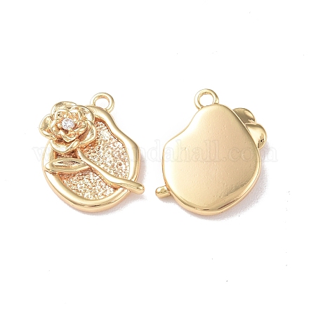 Латунные микро проложить кубического циркония подвески KK-I702-04G-1