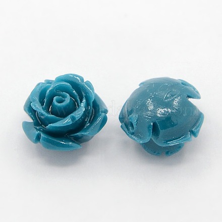 Synthetic Coral 3D Flower Rose Beads CORA-A006-20mm-024-1