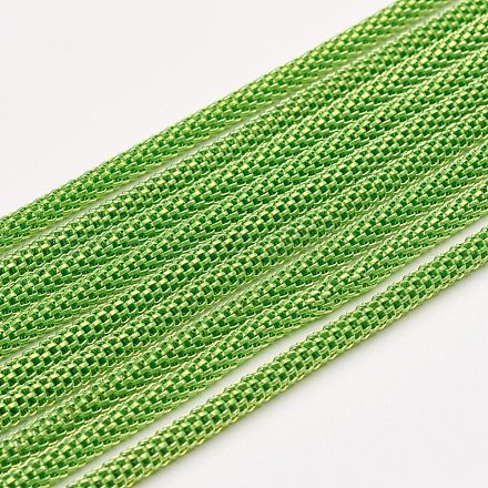 鉄網チェーン  溶接されていない  メッシュチェーン  緑黄  3.2mm CH-E001-3.2mm-Y06-1