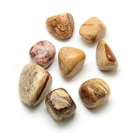 Perline di pietra di pietra di diaspro naturale G-S218-16-1
