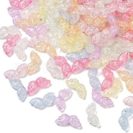 Прозрачных бусин акриловые треск OACR-B031-10-1