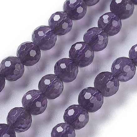 Chapelets de perles en améthyste naturelle G-E524-02-6mm-1