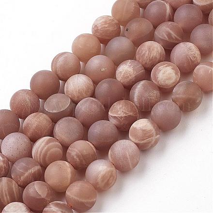 Chapelets de perles de sunstone naturelles G-G945-10-8mm-1