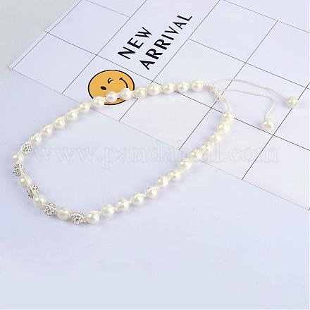 Shell Pearl Beaded Necklaces NJEW-Q297-01-1
