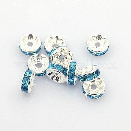 Abalorios de latón Diamante de imitación espaciador RB-A004-11-1