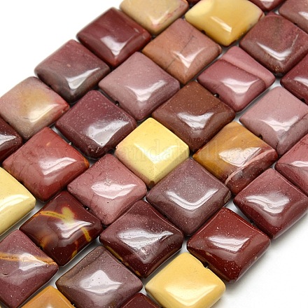 Square Natural Mookaite Beads Strands G-P062-25-1