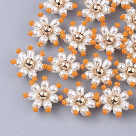 Cabujones de perlas de imitación de plástico ABS FIND-S321-02F-1