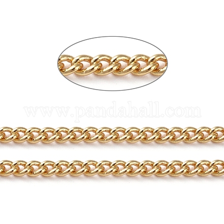 3.28 Feet Brass Curb Chains X-CHC-G005-14G-1