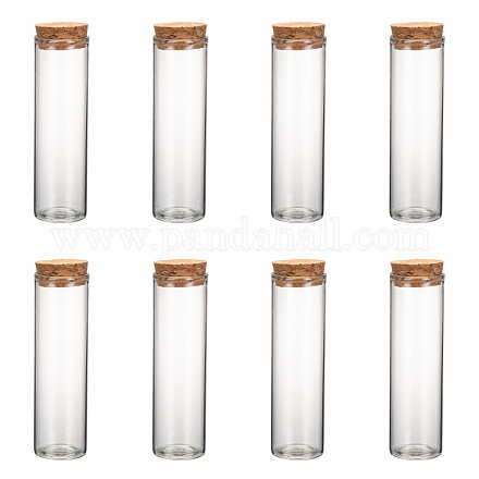 Empty Small Glass Cork Bottles AJEW-WH0035-03-3x10cm-1
