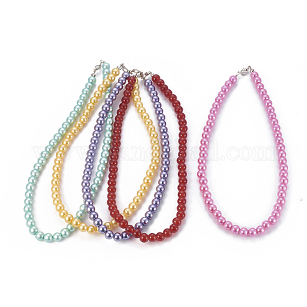 Valentines idées de cadeau de jour pour des colliers de verre pour les enfants X-CX084Y-1