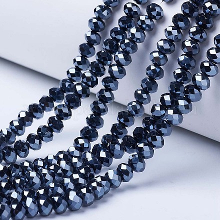 Electroplate Glass Beads Strands EGLA-A034-P3mm-A18-1