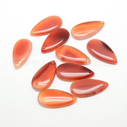 Natural Red Agate Pendants G-G592-05-1