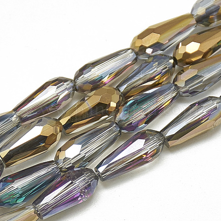 Electroplate Glass Beads Strands EGLA-Q099-C09-1