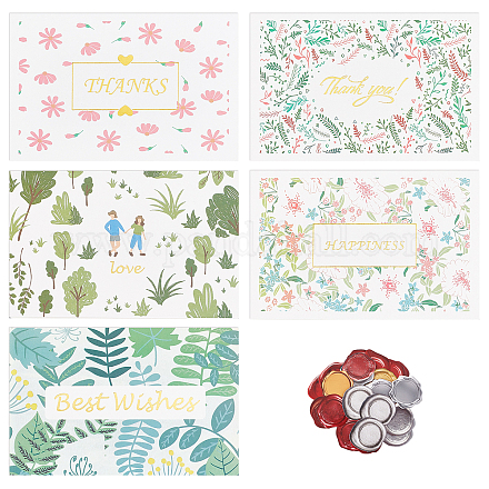 Enveloppe craspire et ensembles de cartes de remerciement à motif floral DIY-CP0004-97-1