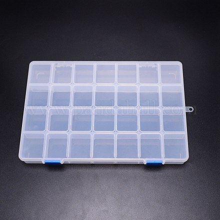 Прямоугольник полипропиленовый пластиковый контейнер для хранения бусин CON-WH0080-80-1