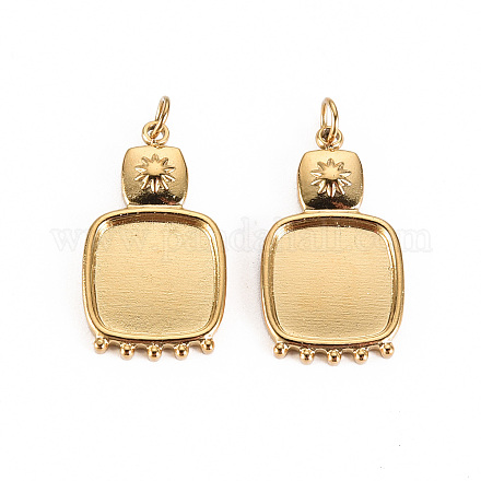 Оправы для подвесок из нержавеющей стали 304 в виде кабошонов X-STAS-S116-236G-1