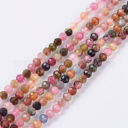 Chapelets de perles en tourmaline naturelle G-P278-19-2mm-1