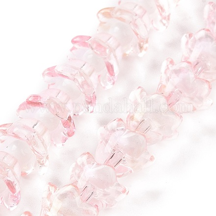 Transparent Glass Beads Strands LAMP-H061-01D-03-1