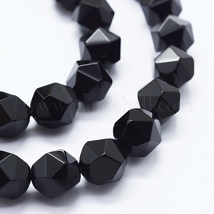 Natural Black Onyx Beads Strands G-K260-04C-1