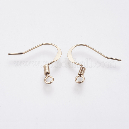 Brass Earring Hooks KK-K224-03G-1
