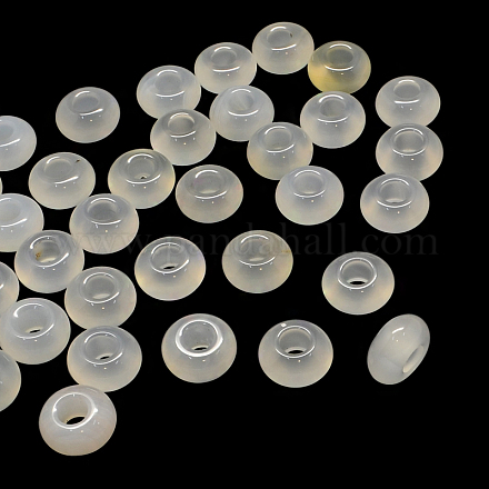 Perline europee di grande agata bianca X-G-Q442-21-1