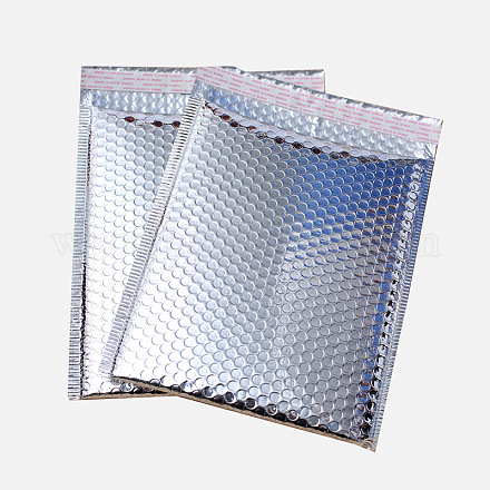 マットフィルムパッケージバッグ  バブルメーラー  パッド入り封筒  長方形  銀  27.5x18x0.6cm OPC-P003-01C-03-1