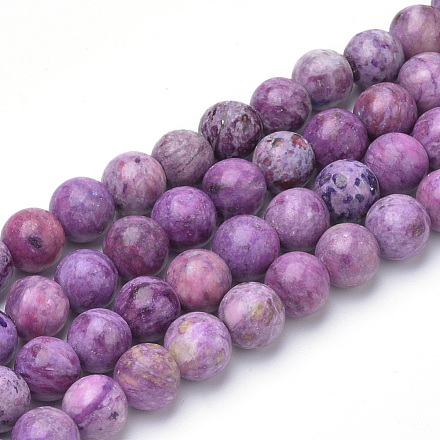 Chapelets de perles en agate fou naturel X-G-Q462-132B-8mm-1
