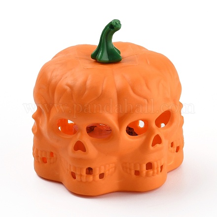 Halloween Resin LED Pumpkin Jack-O'-Lantern Light AJEW-Z004-03A-1