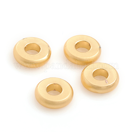 Matte Style Rack Plating Brass Spacer Beads KK-L155-14MG-1
